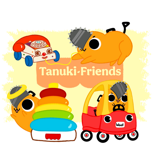 Tanuki-friends (mini stickys)
