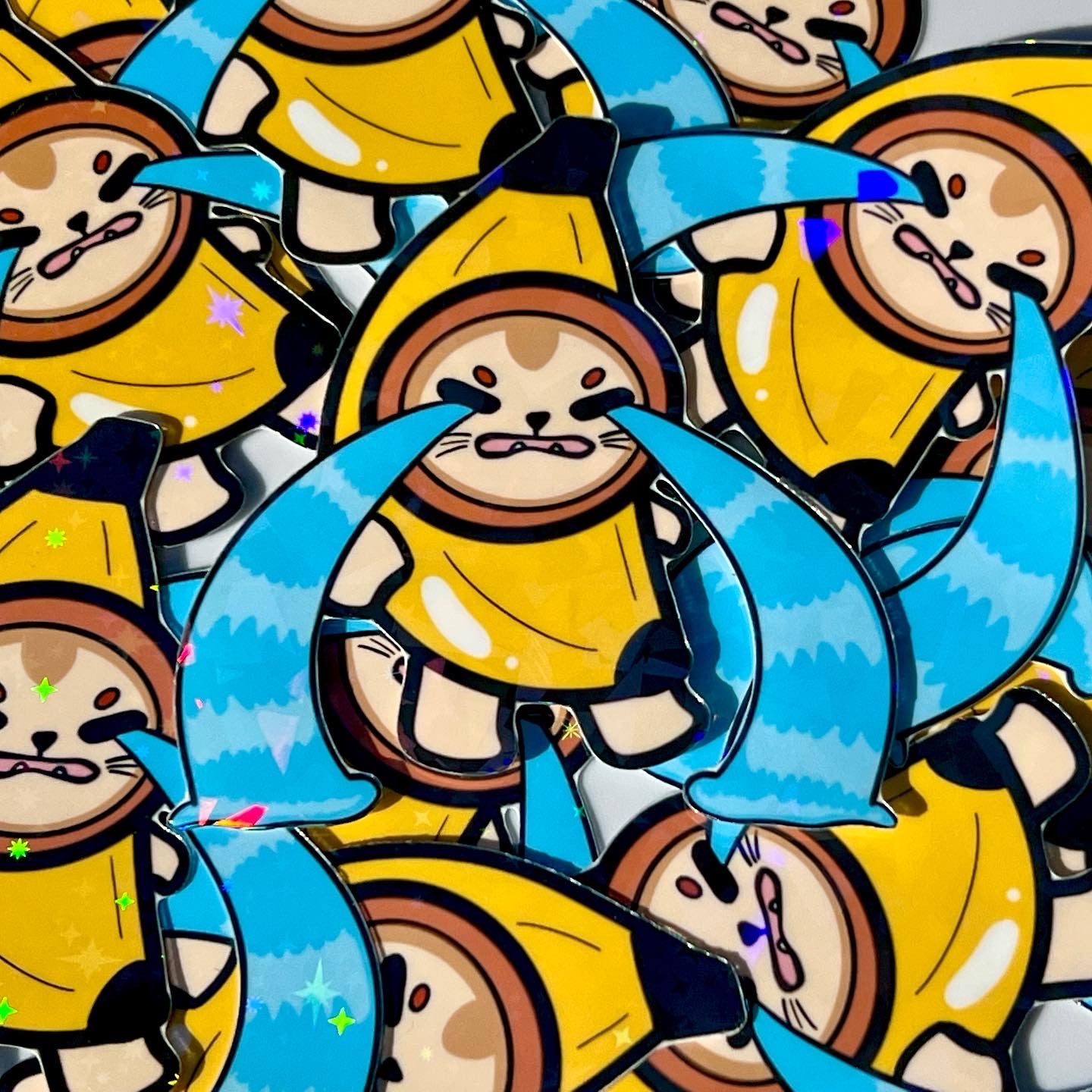 Crying Banana cat mini sticky